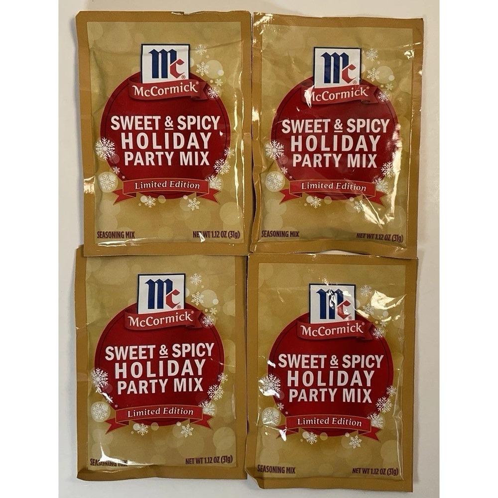 NIP Lot 4 McCormick Limited‎ Edition Sweet & Spicy Holiday Party Mix Seasoning